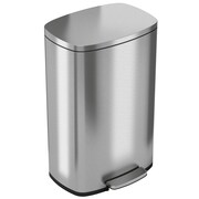 HLS COMMERCIAL 132 gal Trash Can, Silver, Stainless Steel and ABS Plastic HLSS13RFR